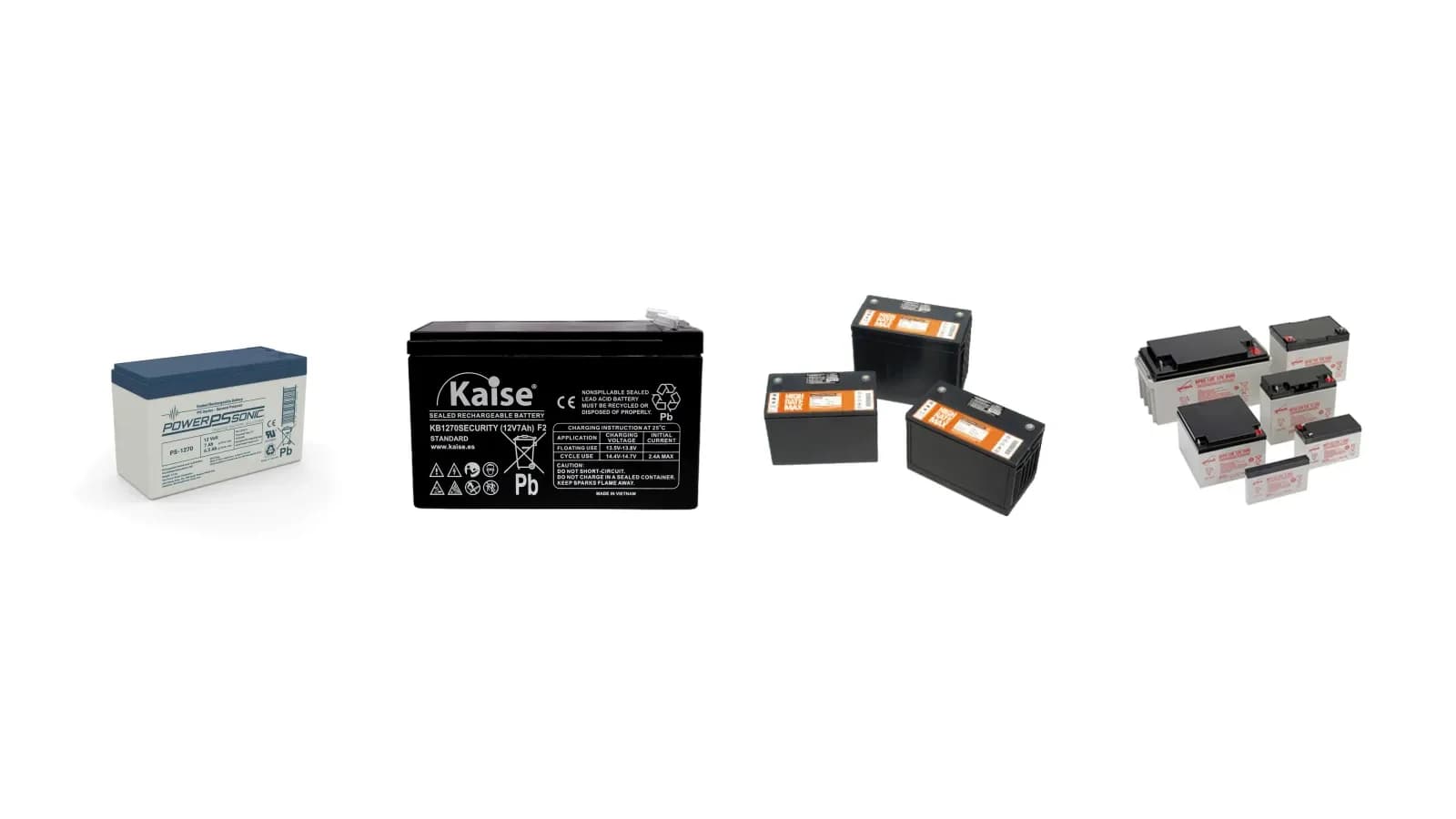 Baterías selladas Power-Sonic, Kaise, Dynasty y Genesis